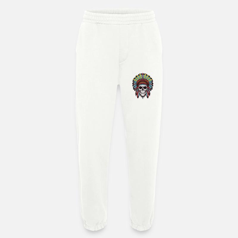 Apache Indianer Häuptling Totenkopf - Heavyweight Jogginghose - made by SPREAD  - OFF WHITE