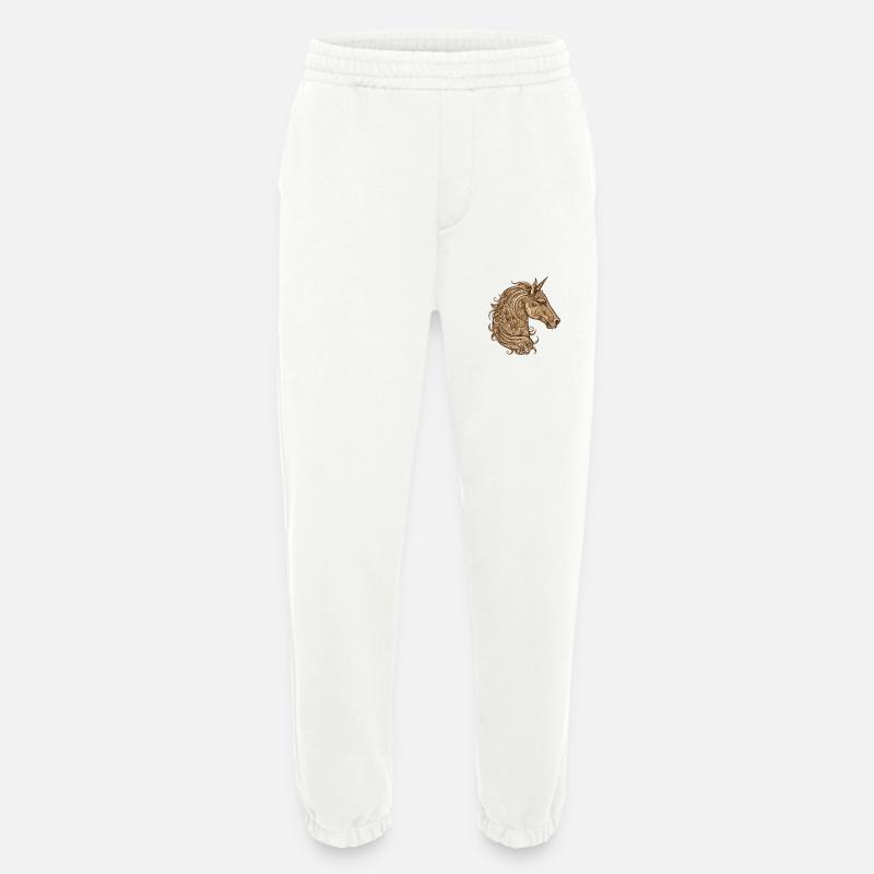 Einhorn Porträt - Heavyweight Jogginghose - made by SPREAD - OFF WHITE