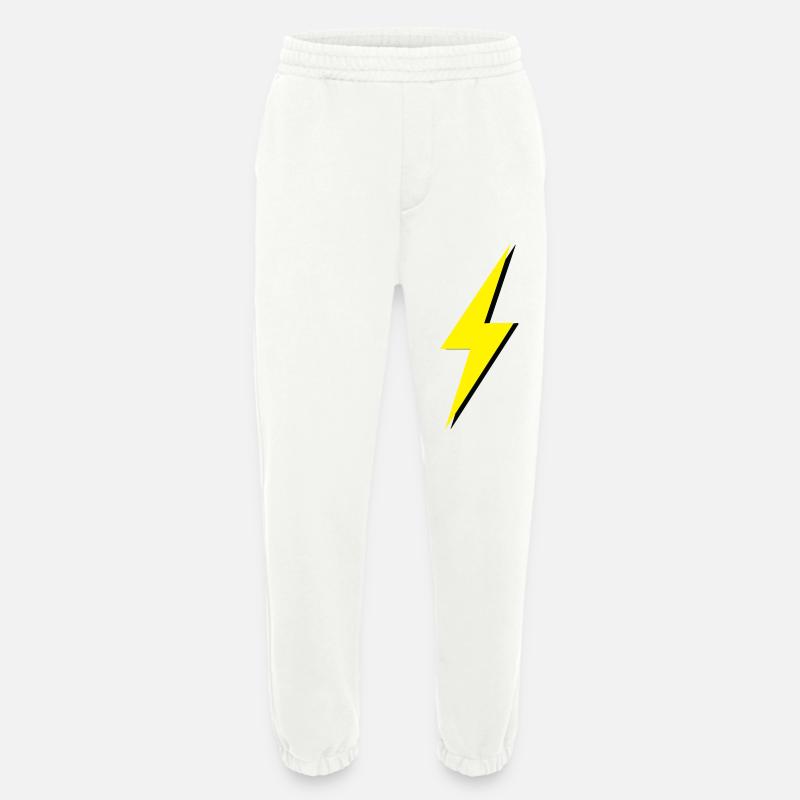 Gelber und schwarzer Blitz - Heavyweight Jogginghose - made by SPREAD  - OFF WHITE