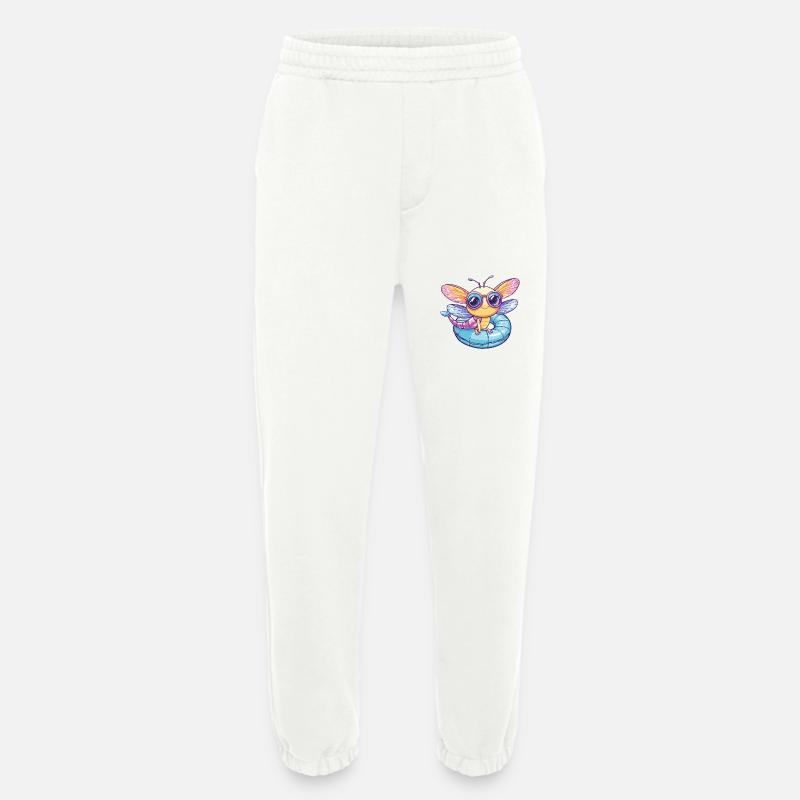 Libellule Bande Dessinée Cool - Pantalon de jogging bio épais fabriqué en UE - OFF WHITE