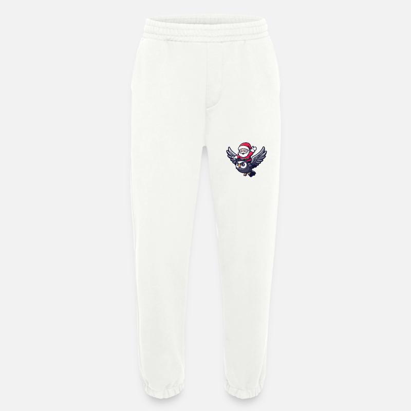 Eule Weihnachtsmann - Heavyweight Jogginghose - made by SPREAD  - OFF WHITE