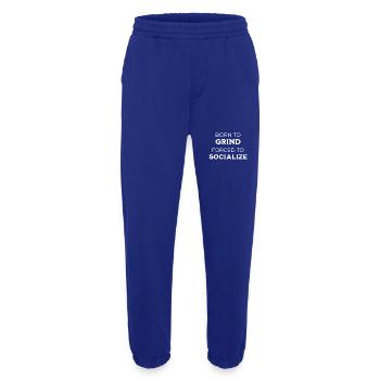 Gamer – Born To Grind Forced To Socialize - Heavyweight Jogging Pants - made by SPREAD  - Iconic Blue - Front