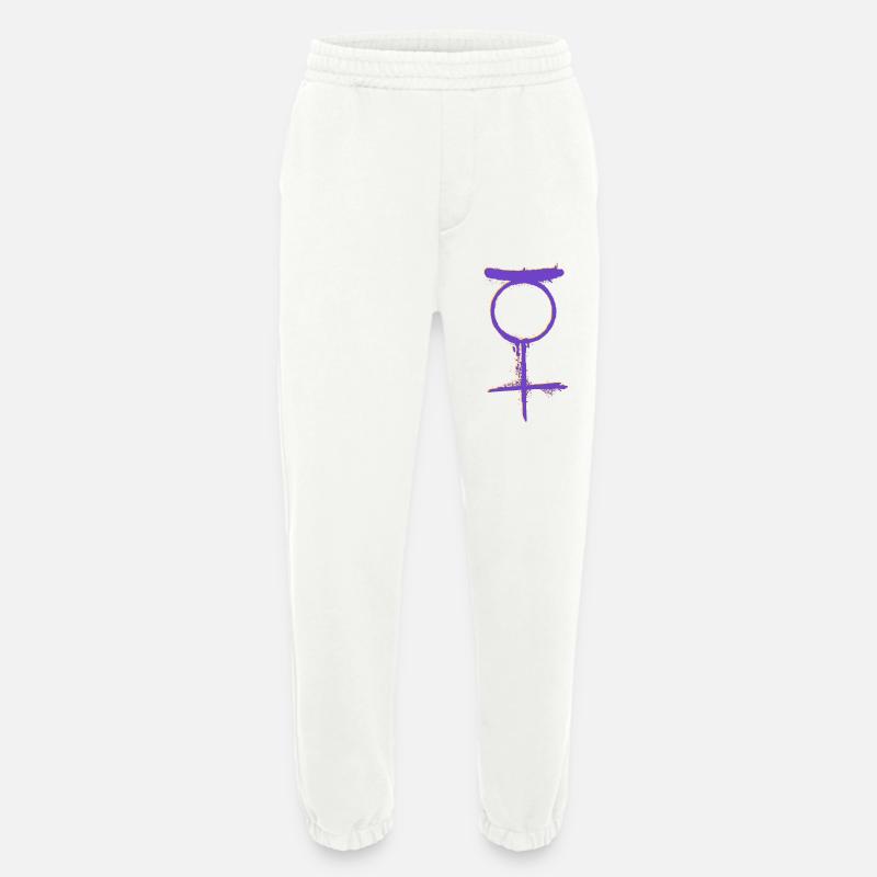 NON BINARY Status - Heavyweight Jogging Pants - made by SPREAD  - OFF WHITE