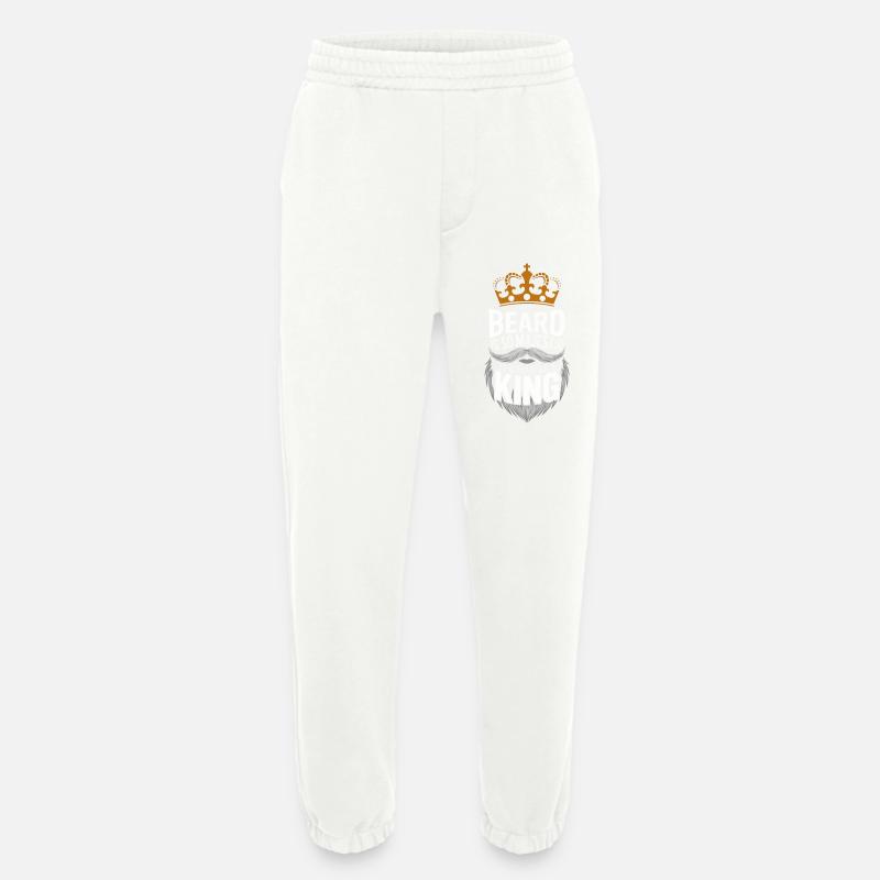 Beard Mustache Bearded Men - Heavyweight Jogging Pants - made by SPREAD  - OFF WHITE