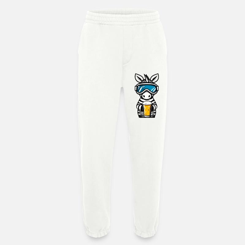 Zebra Ski Bier - Heavyweight Jogginghose - made by SPREAD - OFF WHITE