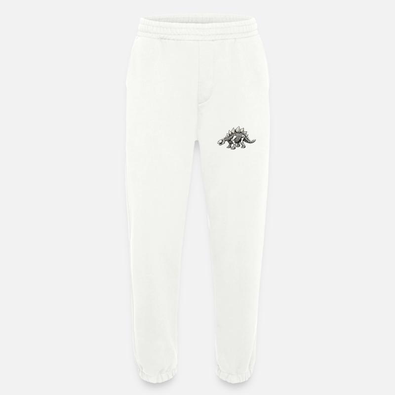 Stegosaurus Skeleton - Heavyweight Jogging Pants - made by SPREAD  - OFF WHITE