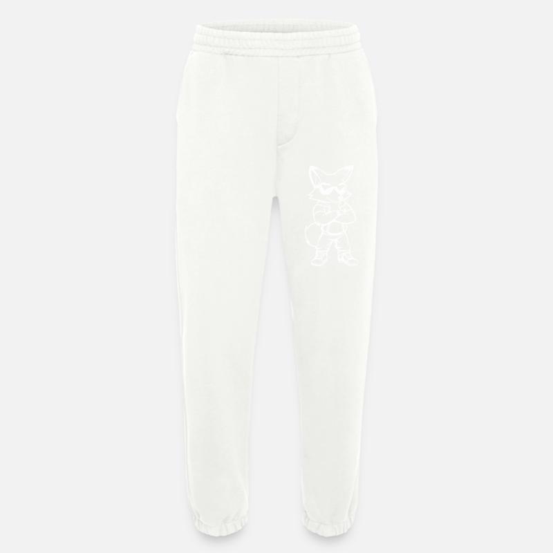 Fox Comic Lunettes de soleil - Pantalon de jogging bio épais fabriqué en UE - OFF WHITE