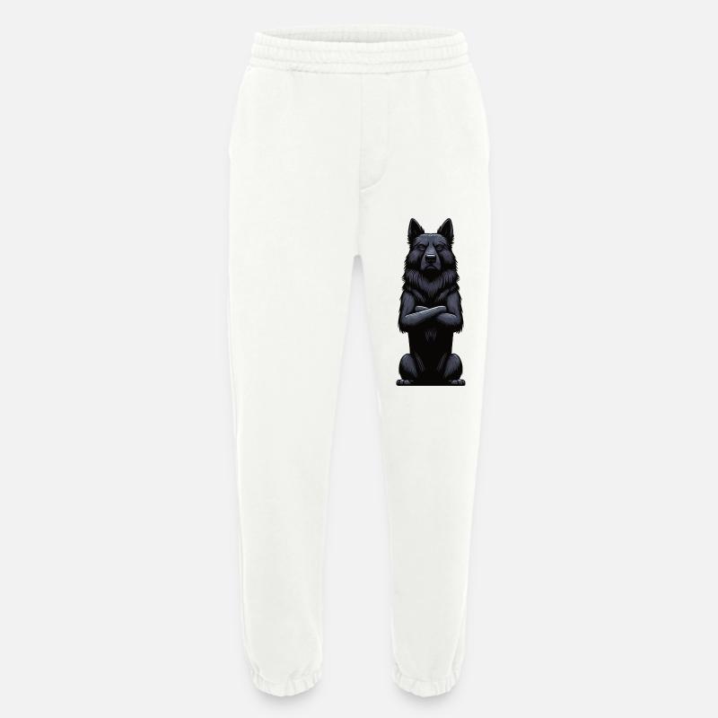 Black German Shepherd German Shepherd Owner - Heavyweight Jogging Pants - made by SPREAD  - OFF WHITE