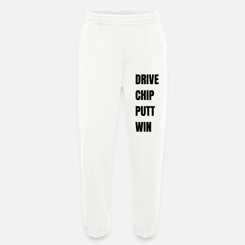 Golf Drive Chip Putt Win - Heavyweight Jogging Pants - made by SPREAD  - OFF WHITE