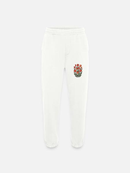 Tulips - Heavyweight Jogging Pants - made by SPREAD - OFF WHITE