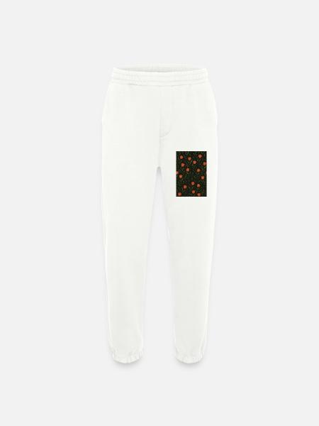 Tulip Pattern - Heavyweight Jogging Pants - made by SPREAD - OFF WHITE