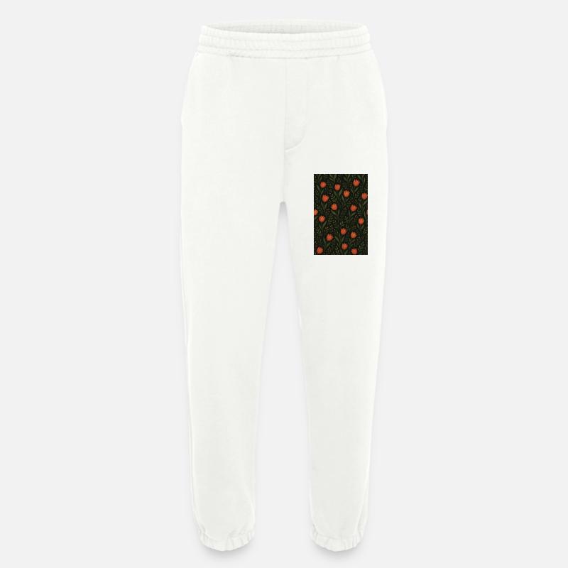 Tulip Pattern - Heavyweight Jogging Pants - made by SPREAD  - OFF WHITE