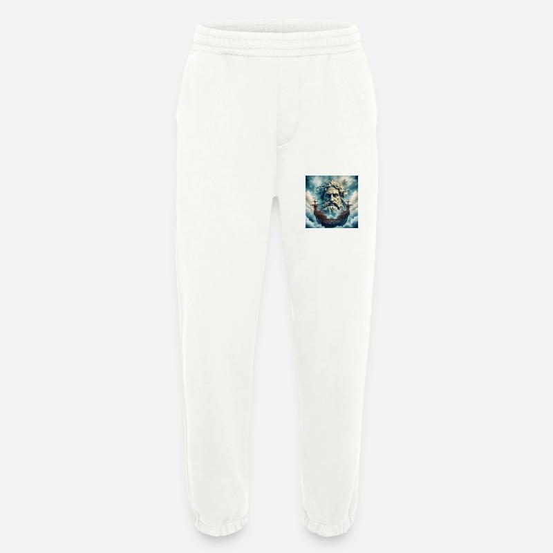 Poseidone - Pantaloni sportivi ecologici Heavyweight Made in UE - OFF WHITE