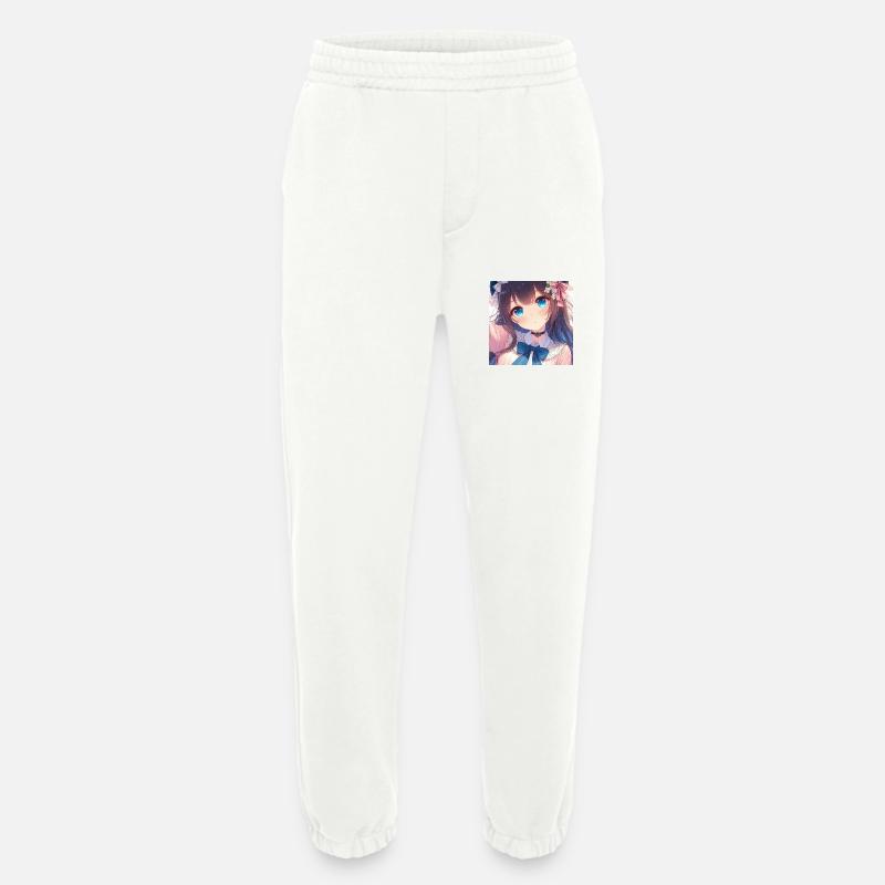 Anime Blaue Augen - Heavyweight Jogginghose - made by SPREAD  - OFF WHITE