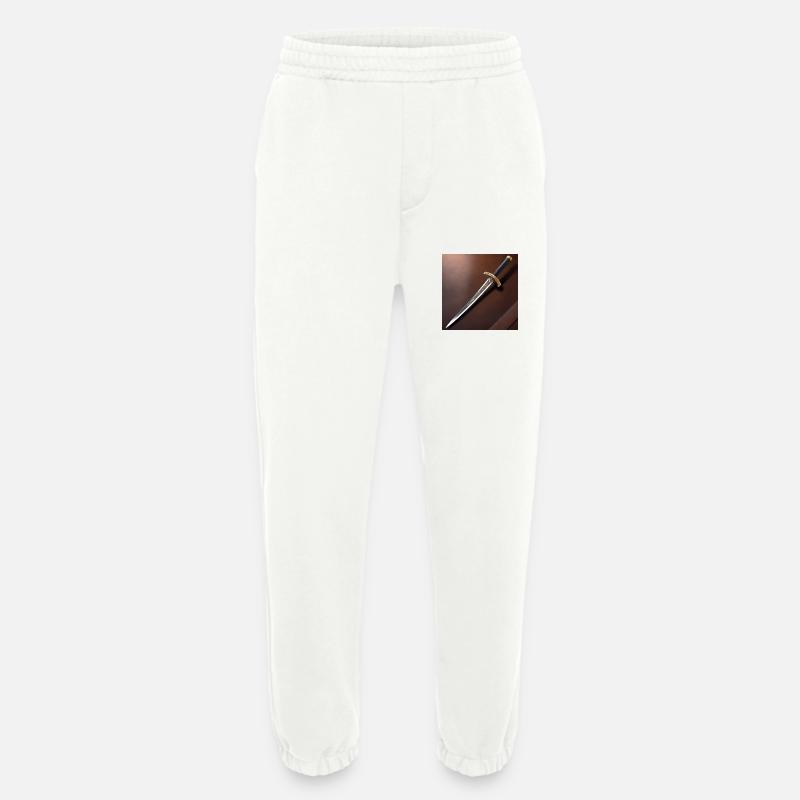 Conception d’affiche Sabre Samouraï - Pantalon de jogging bio épais fabriqué en UE - OFF WHITE