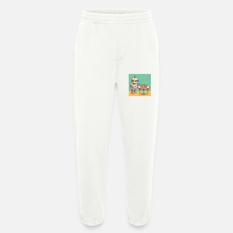 Pizza Bot - Heavyweight Jogging Pants - made by SPREAD  - OFF WHITE