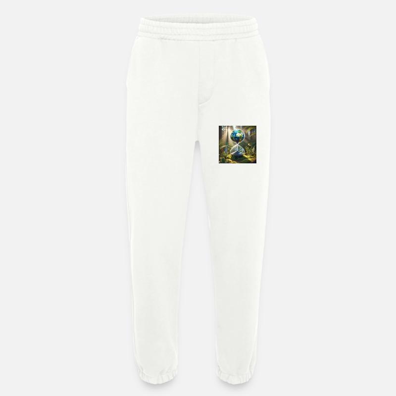 Our time is running! (B) - Heavyweight Jogging Pants - made by SPREAD  - OFF WHITE
