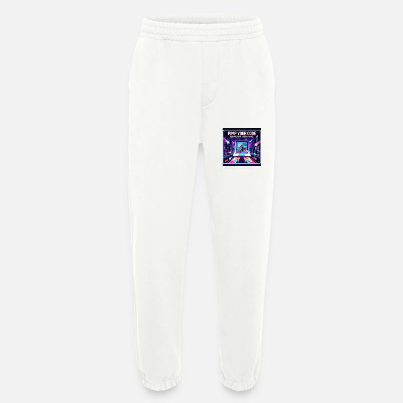 PimpYourCode - Pantalon de jogging bio épais fabriqué en UE - OFF WHITE