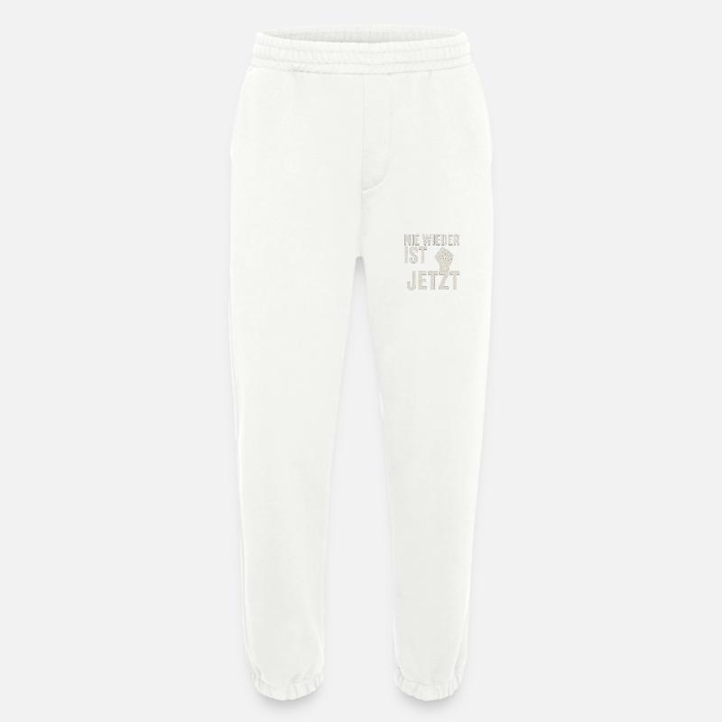 Never again is now - Heavyweight Jogging Pants - made by SPREAD  - OFF WHITE