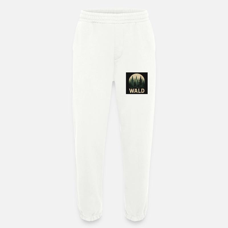 Fir Trees Forest Design - Heavyweight Jogging Pants - made by SPREAD  - OFF WHITE