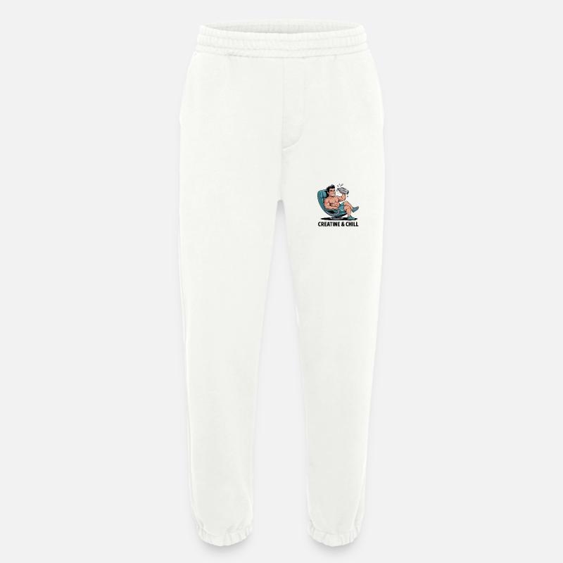 Creatine & Chill - Heavyweight Jogginghose - made by SPREAD  - OFF WHITE