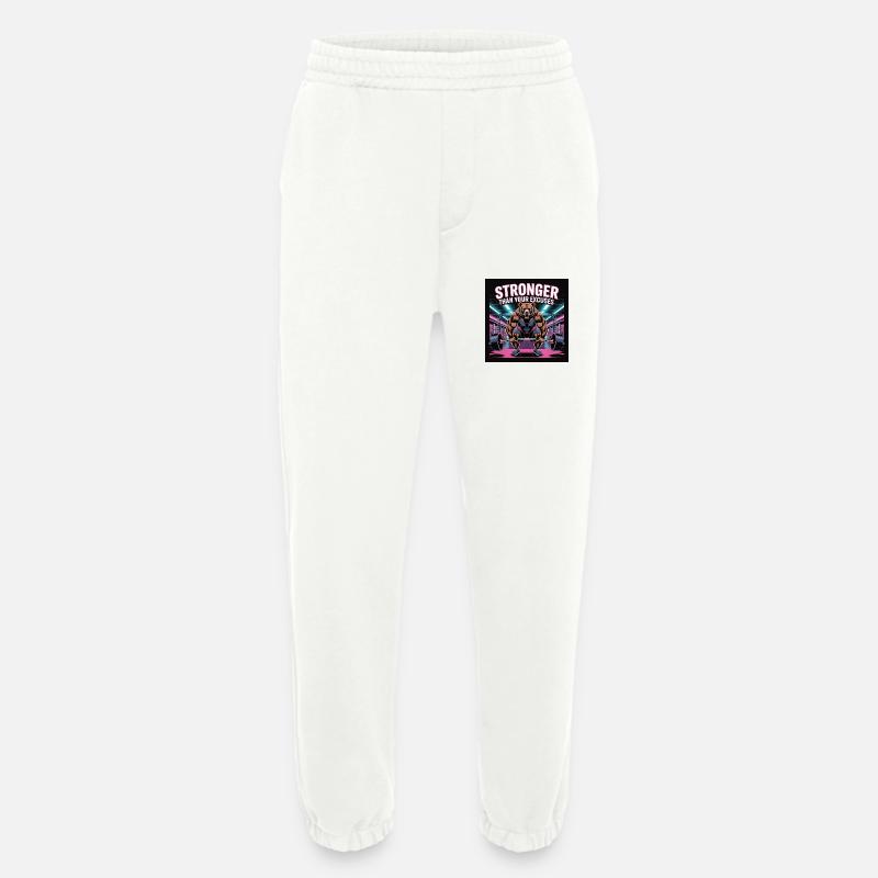Stronger than your excuses - Heavyweight Jogginghose - made by SPREAD  - OFF WHITE