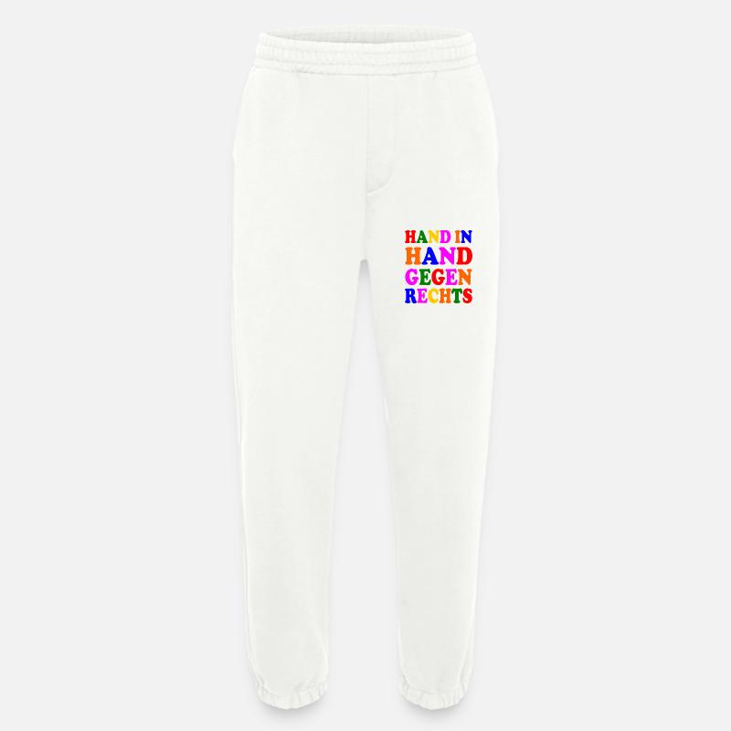 Gegen rechts - Heavyweight Jogginghose - made by SPREAD  - OFF WHITE