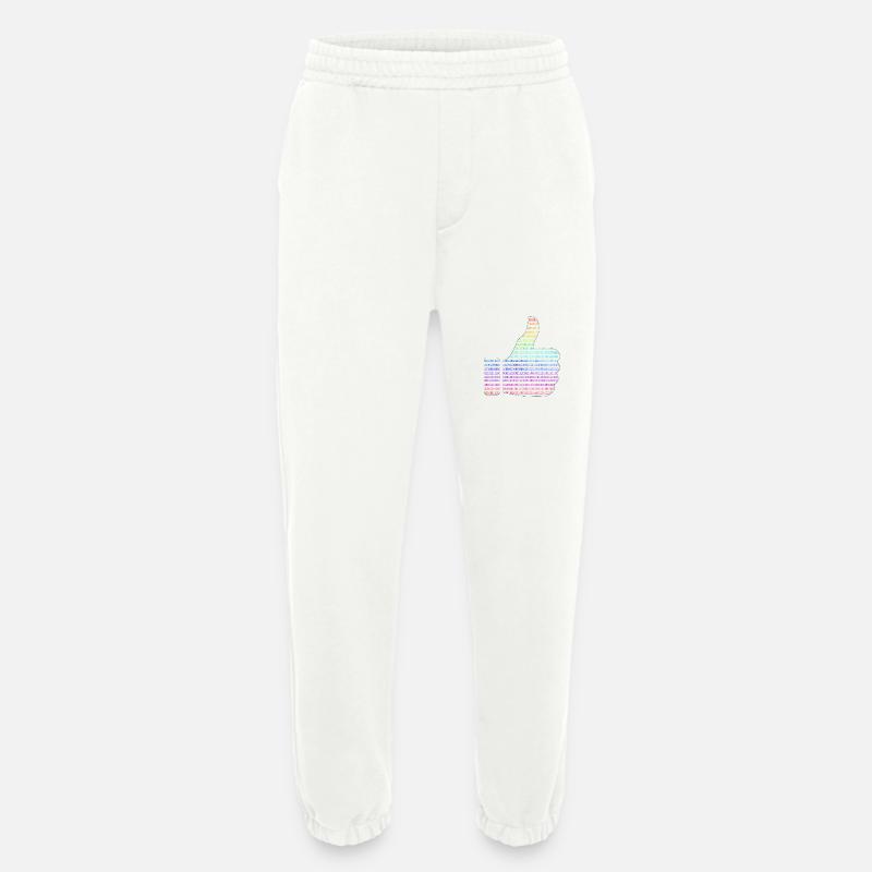 hand like binary rainbow - Heavyweight Jogging Pants - made by SPREAD  - OFF WHITE