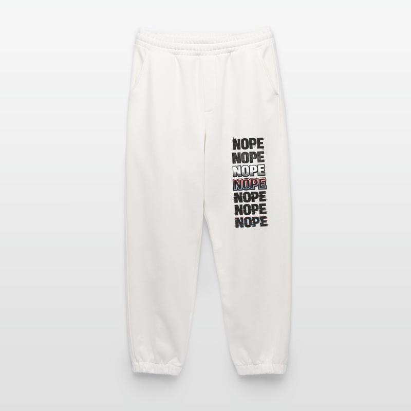 Nope Neon Glitch Text Stack Heavyweight Jogging Pants - made by SPREAD 