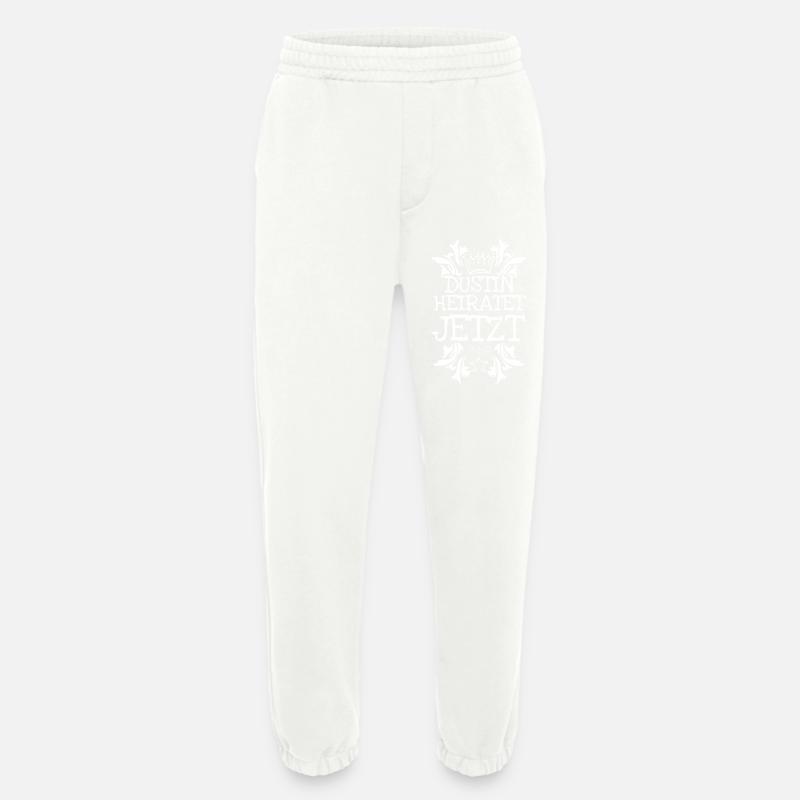 Dustin as Bachelor - Heavyweight Jogging Pants - made by SPREAD  - OFF WHITE