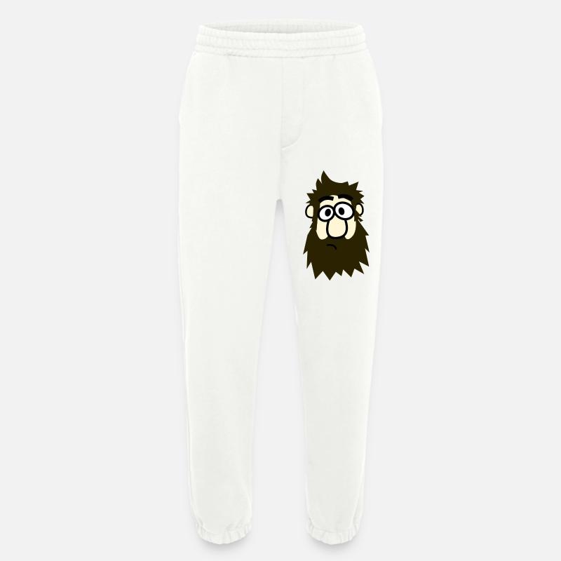 Brillenbart Comicheld - Heavyweight Jogginghose - made by SPREAD  - OFF WHITE