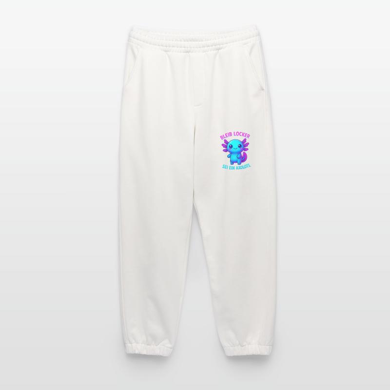 Bleib locker sei ein Axolotl | Neon Spruch Design Heavyweight Jogginghose - made by SPREAD 