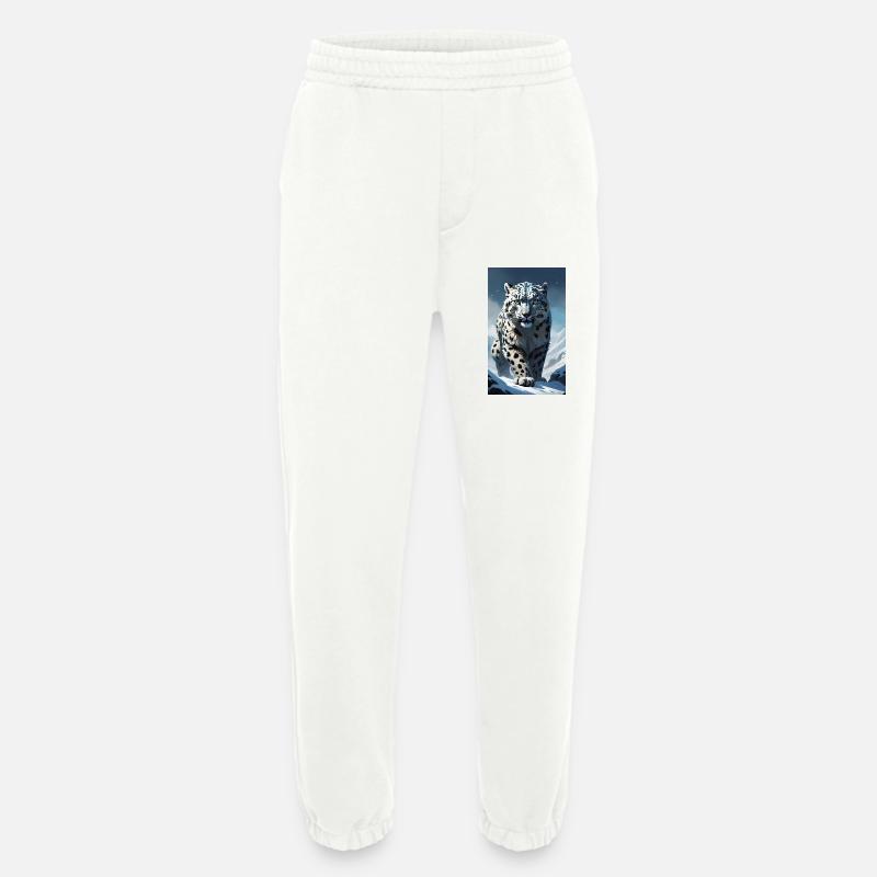 Schneeleopard | Leopard | Raubtier - Heavyweight Jogginghose - made by SPREAD  - OFF WHITE