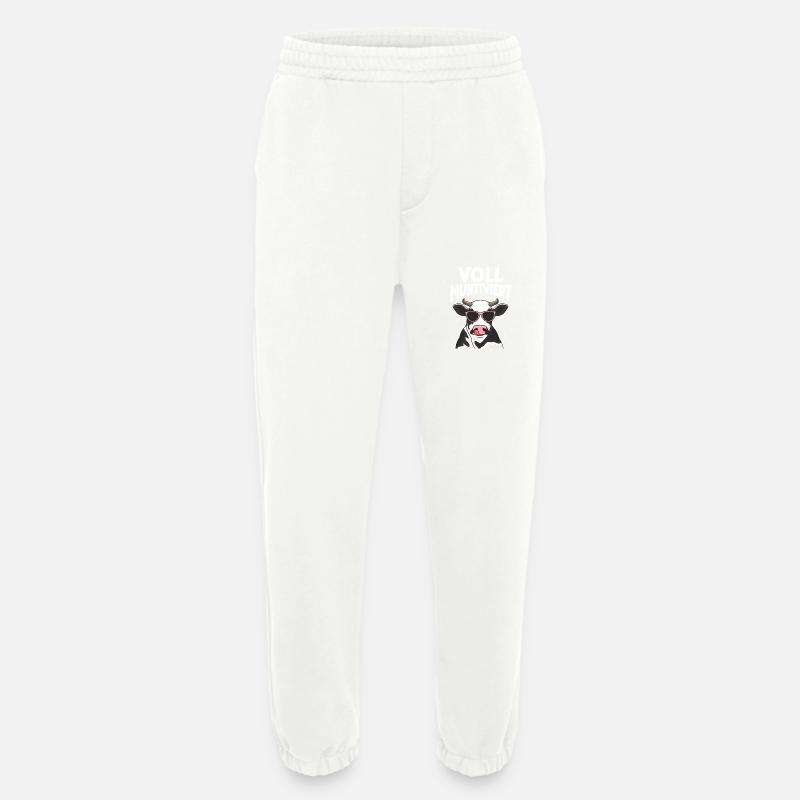 Cow Fully Muhtived - Heavyweight Jogging Pants - made by SPREAD  - OFF WHITE