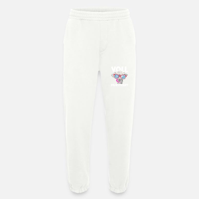 Cow Fully Muhtived - Heavyweight Jogging Pants - made by SPREAD  - OFF WHITE