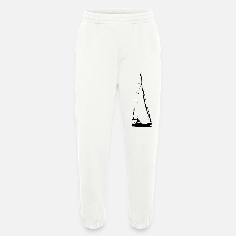 Sailing Boat - Heavyweight Jogging Pants - made by SPREAD  - OFF WHITE