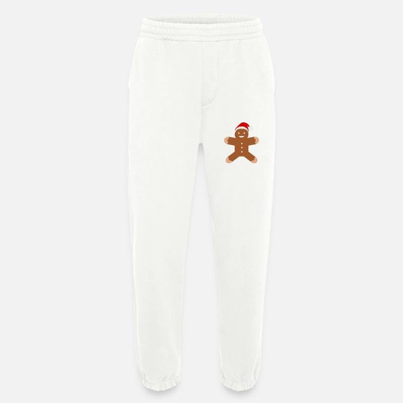 Lebkuchenmann mit Santa-Hut - Heavyweight Jogginghose - made by SPREAD - OFF WHITE