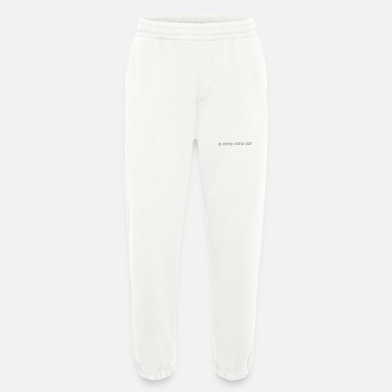 Line Point Point Shapes - Heavyweight Jogging Pants - made by SPREAD - OFF WHITE