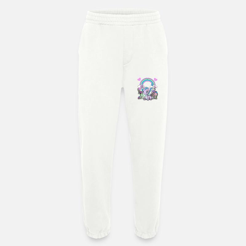 Drache Drachen Kinder Kind Regenbogen - Heavyweight Jogginghose - made by SPREAD  - OFF WHITE