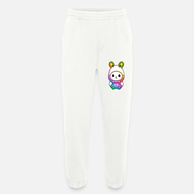 Hase Winter Tier Bunt Comic - Heavyweight Jogginghose - made by SPREAD  - OFF WHITE