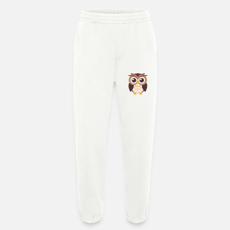 Uhu Eule Vogel baby - Heavyweight Jogginghose - made by SPREAD - OFF WHITE