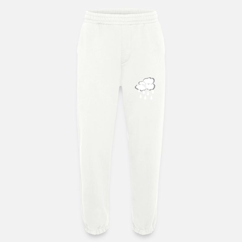 Rain cloud, vector illustration - Heavyweight Jogging Pants - made by SPREAD - OFF WHITE