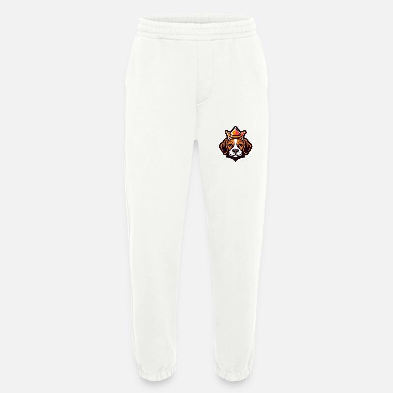 Beagle Hund Krone - Heavyweight Jogginghose - made by SPREAD  - OFF WHITE