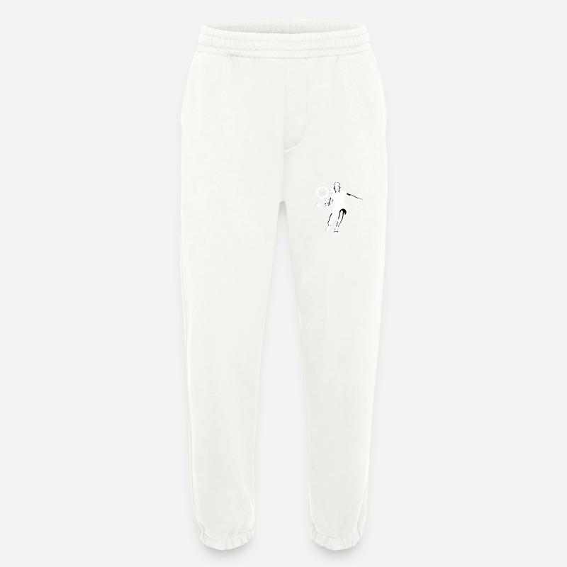 Padel player front white - Heavyweight Jogging Pants - made by SPREAD - OFF WHITE