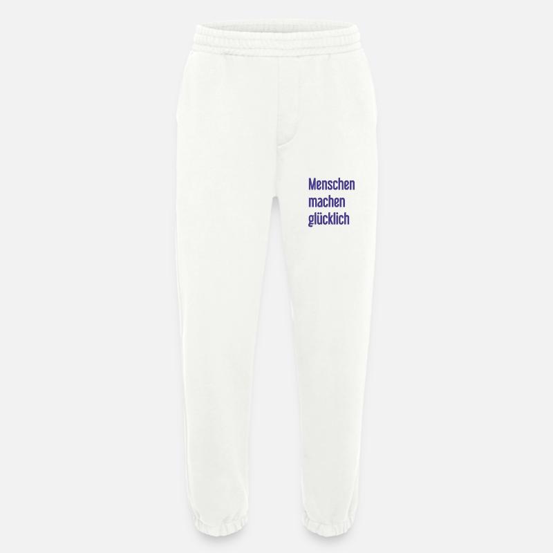 Menschen machen glücklich – Positives Statement - Heavyweight Jogginghose - made by SPREAD  - OFF WHITE