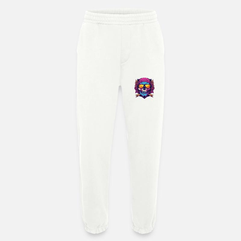 Ski Ski Goggles Skull Crest - Heavyweight Jogging Pants - made by SPREAD - OFF WHITE