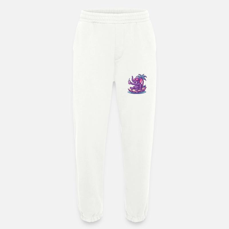 Mammoth Summer Beach Comic - Heavyweight Jogging Pants - made by SPREAD  - OFF WHITE