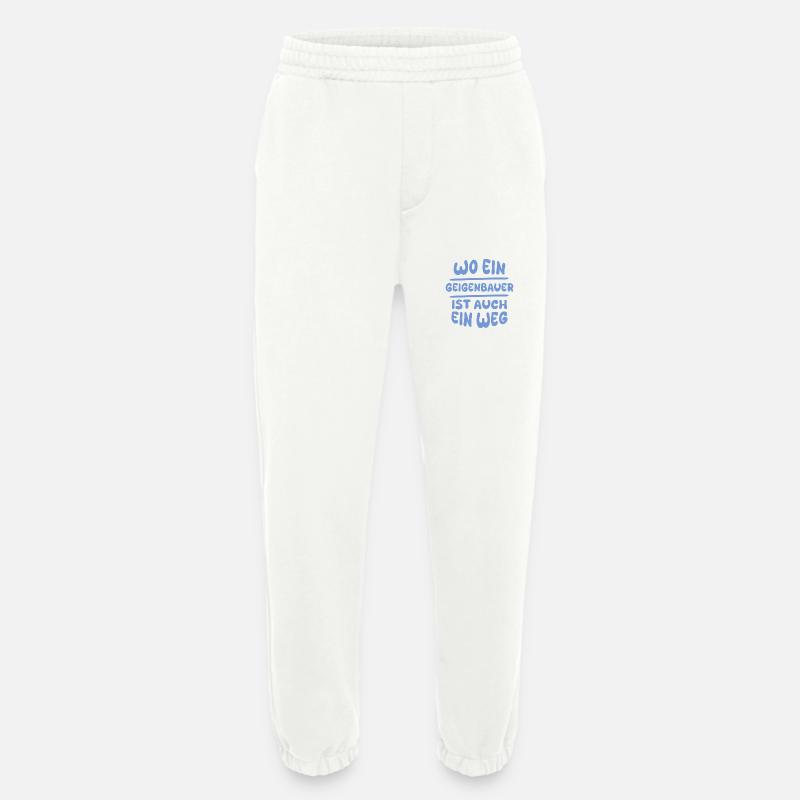Gift for violin makers - Heavyweight Jogging Pants - made by SPREAD  - OFF WHITE