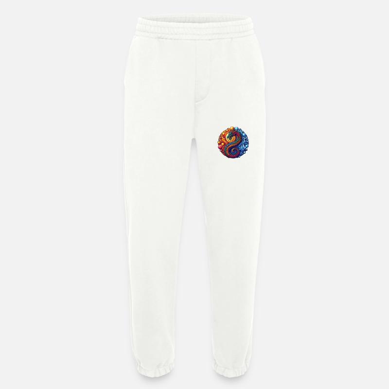 Lebendiger Yin-Yang-Drache - Heavyweight Jogginghose - made by SPREAD  - OFF WHITE