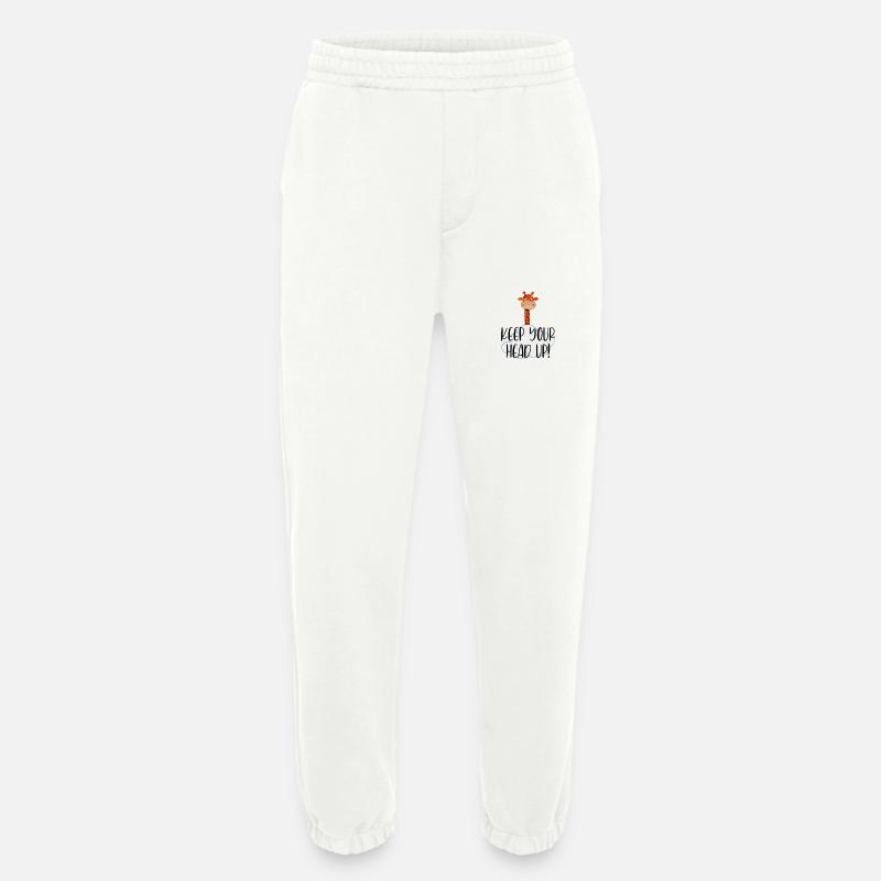 Keep your head up! - Heavyweight Jogging Pants - made by SPREAD - OFF WHITE